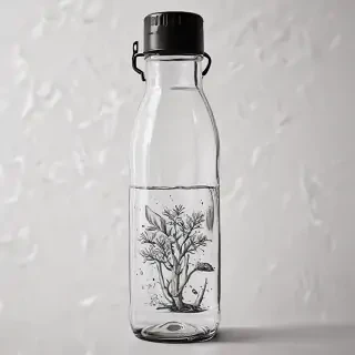 water bottle drawing