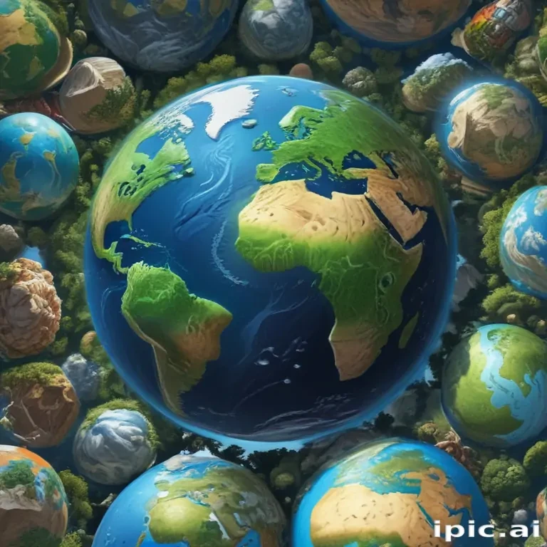 cartoon picture of the planet earth