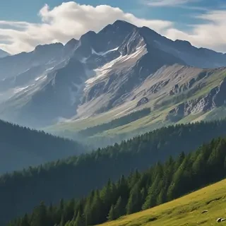 mountainous background