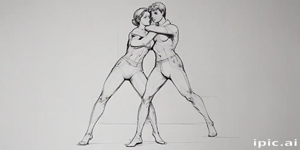 couples drawing poses