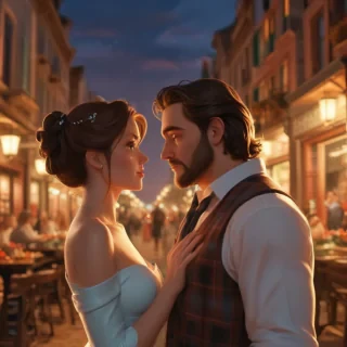 cartoon couple aesthetic
