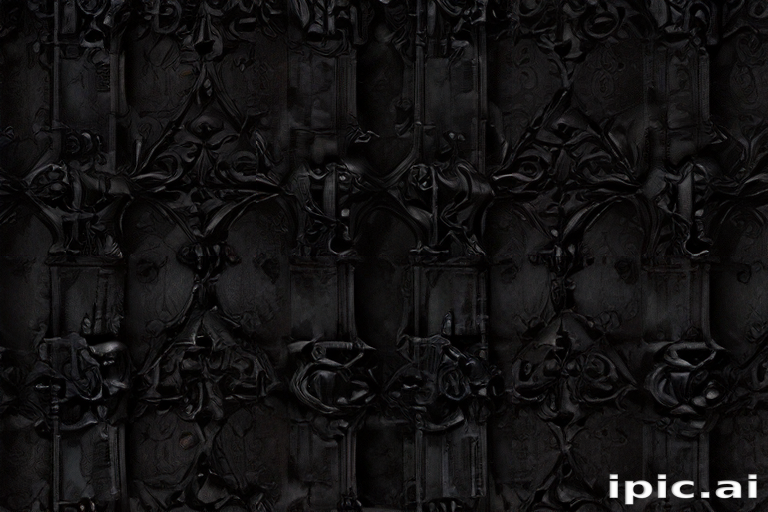 Intricate Dark Gothic Patterns with Elaborate Designs and Textures.