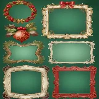 christmas clip art frames