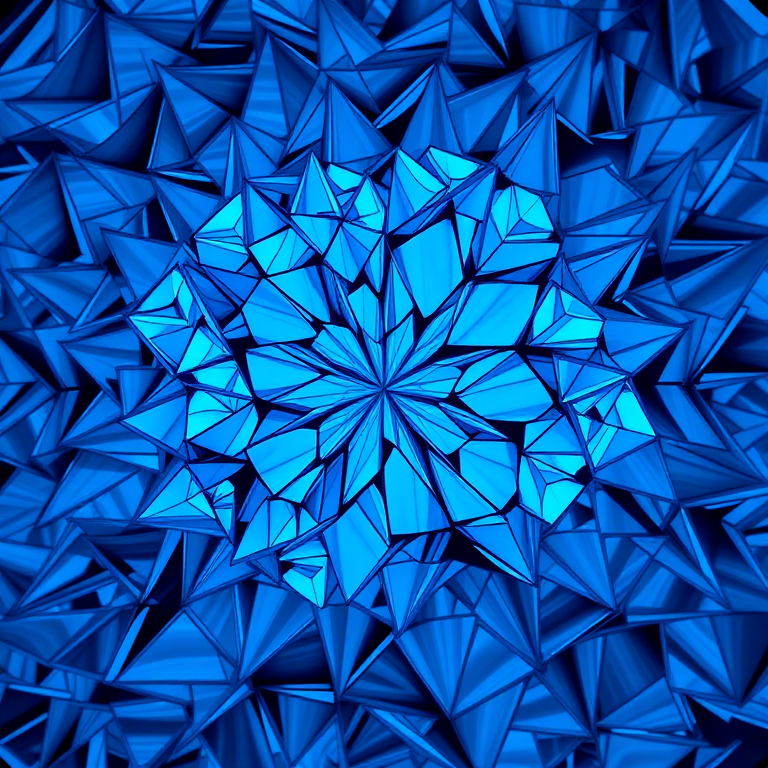 Regenerate the image with an ultra-wide angle view, f/8 aperture, ISO 100, 1/250 sec shutter speed, using a full-frame DSLR camera in landscape mode for enhanced detail and clarity, emphasizing the abstract patterns and vibrant blue tones.