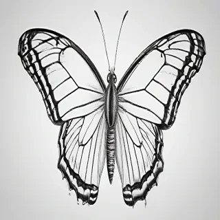 outline drawing of a butterfly