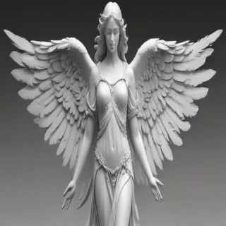 angel clip art black and white