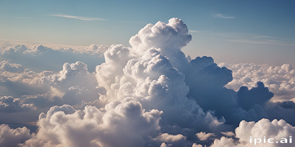 Majestic Clouds Forming a Cotton Candy Landscape in the Sky Above