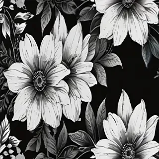 flower png black and white