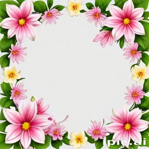 transparent flower border