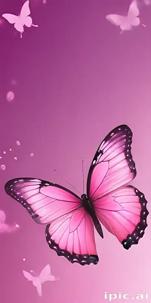 cute pink butterfly wallpaper
