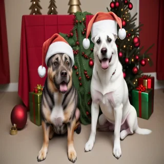 pictures of dogs christmas