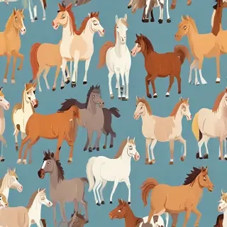 cartoon horses