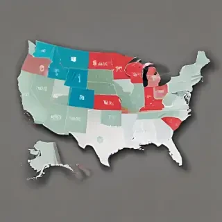 usa map with states
