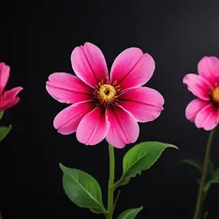 flower black background