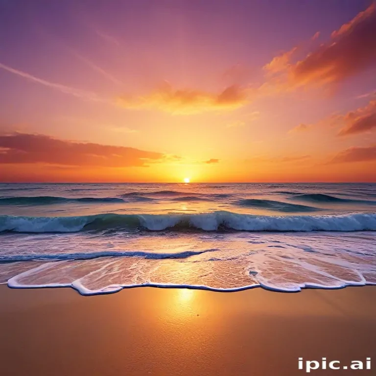 sunset on the beach backgrounds
