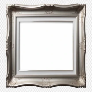 silver picture frame png