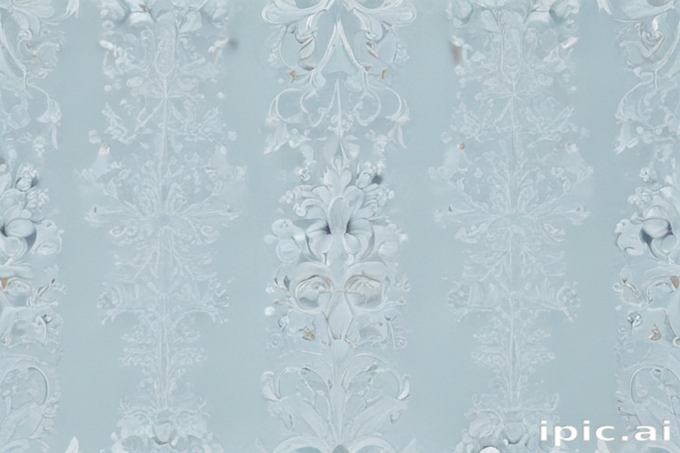 Delicate Floral Pattern on Soft Blue Background with Elegant Design ...