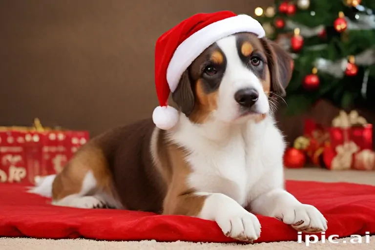wallpaper christmas dog