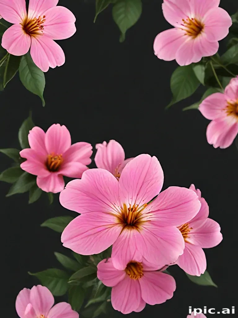 pink flower transparent background