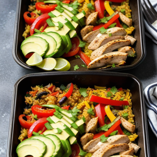 sheet pan poblano chicken fajita bowls