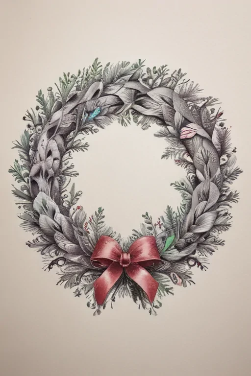 wreath drawing