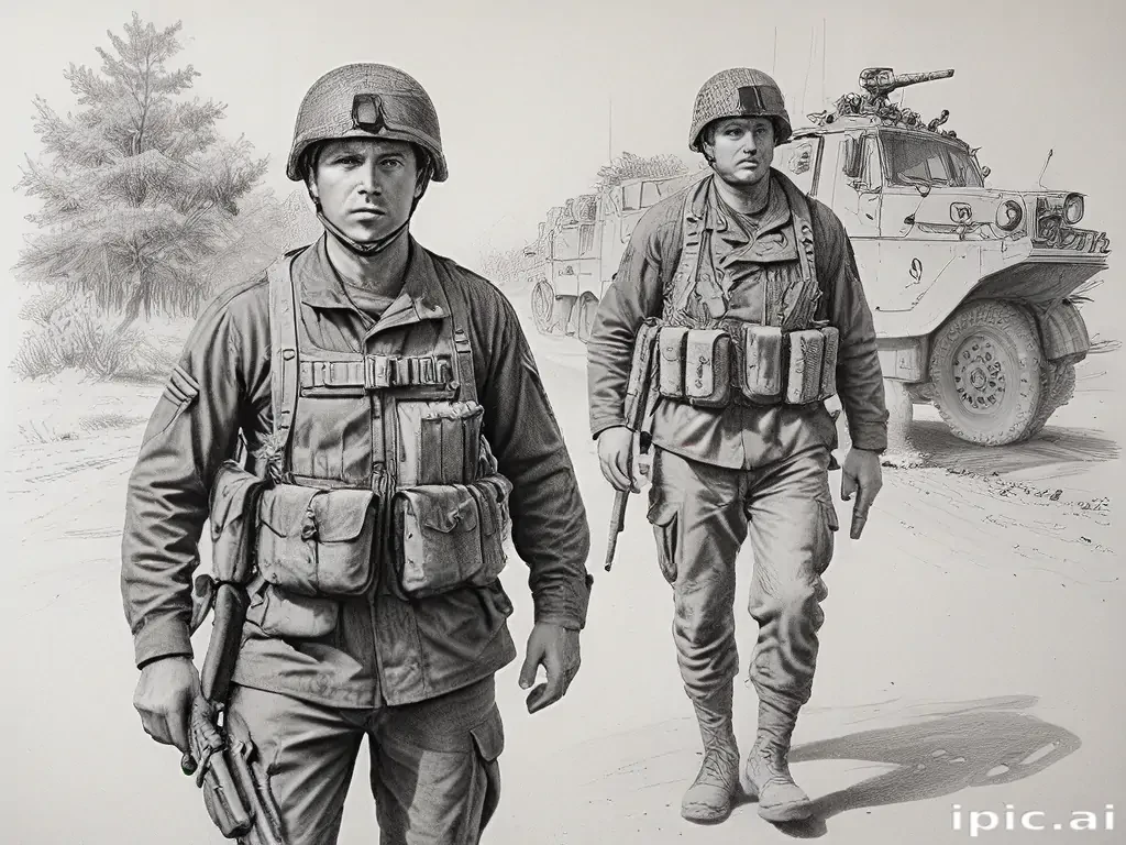 military drawing