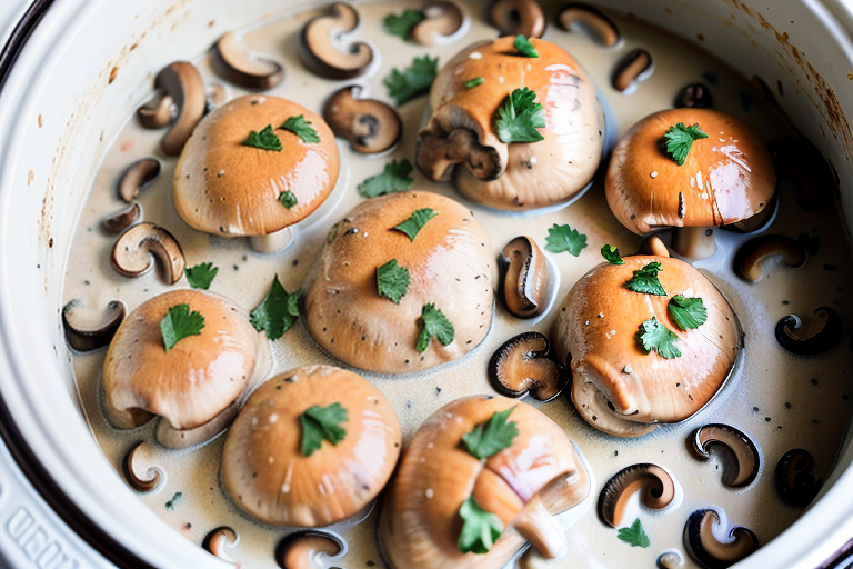 3-ingredient creamy mushroom crockpot chicken