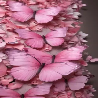 pink butterflies aesthetic