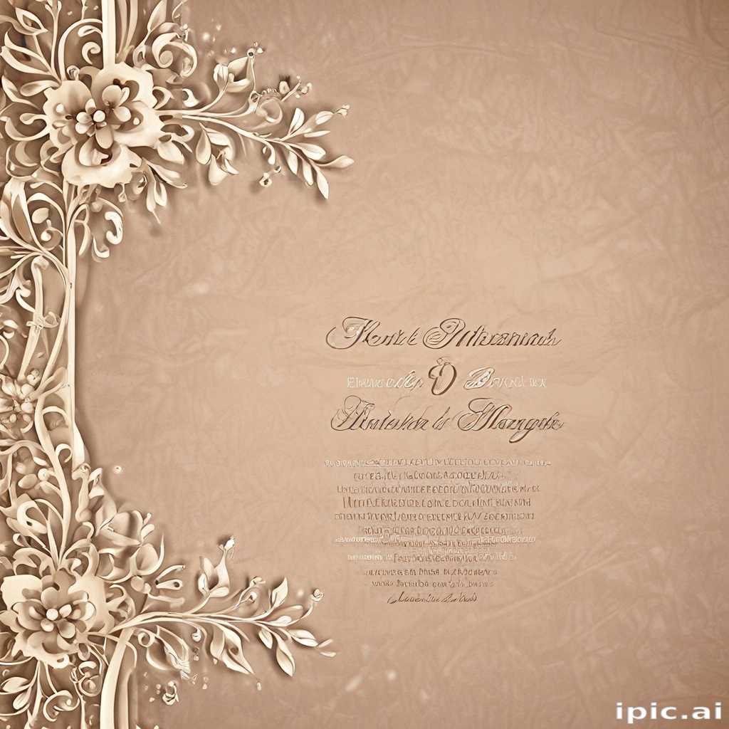 Elegant Floral Design Featuring Intricate Patterns and Soft Neutral Tones.
