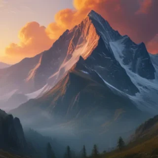 mountainous background