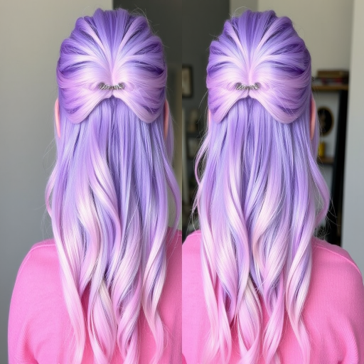 Ethereal lavender ombre flowing into pastel pink tips, the "Twilight Dream" hairdo creates a whimsical and enchanting aura, ideal for a free-spirited individual