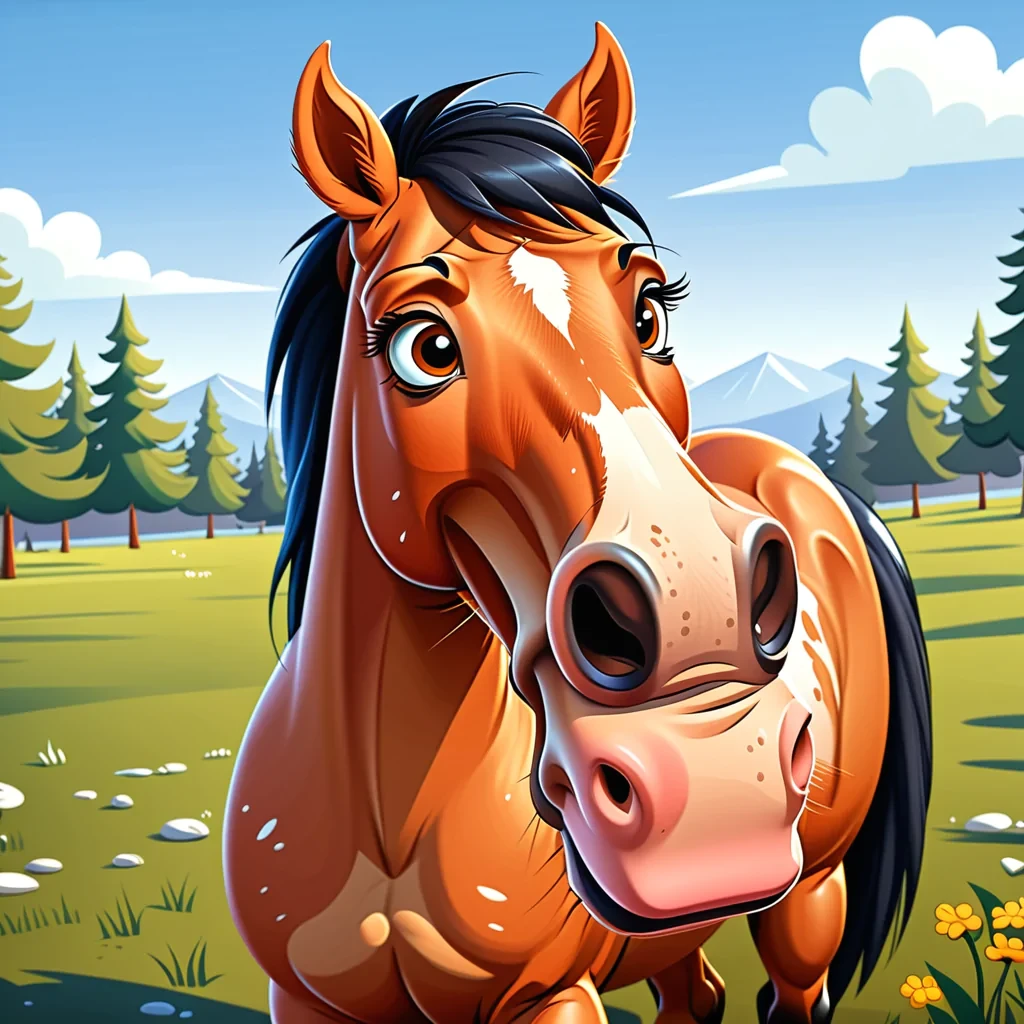 cartoon pic of horse