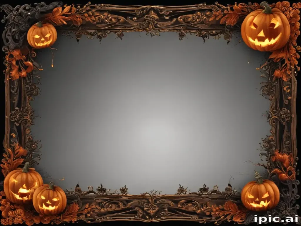 halloween border transparent
