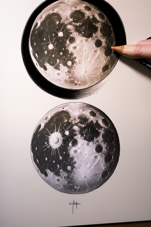 Artistic Representation of the Moon: A Detailed Drawing Process Unveiled
