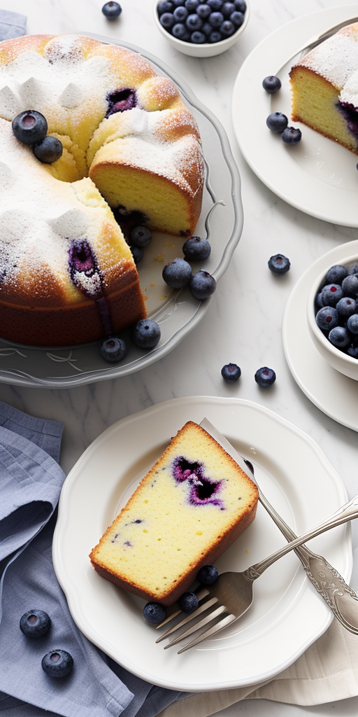 blueberry lemon ricotta pound cake