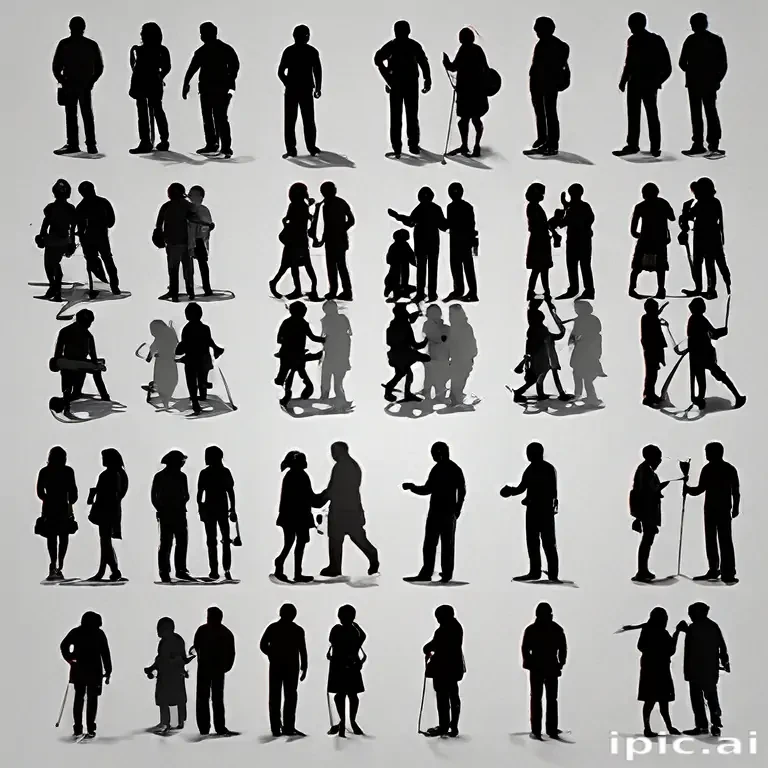 people silhouettes