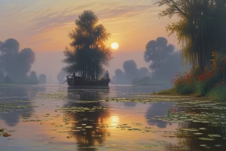 monet painting wallpaper