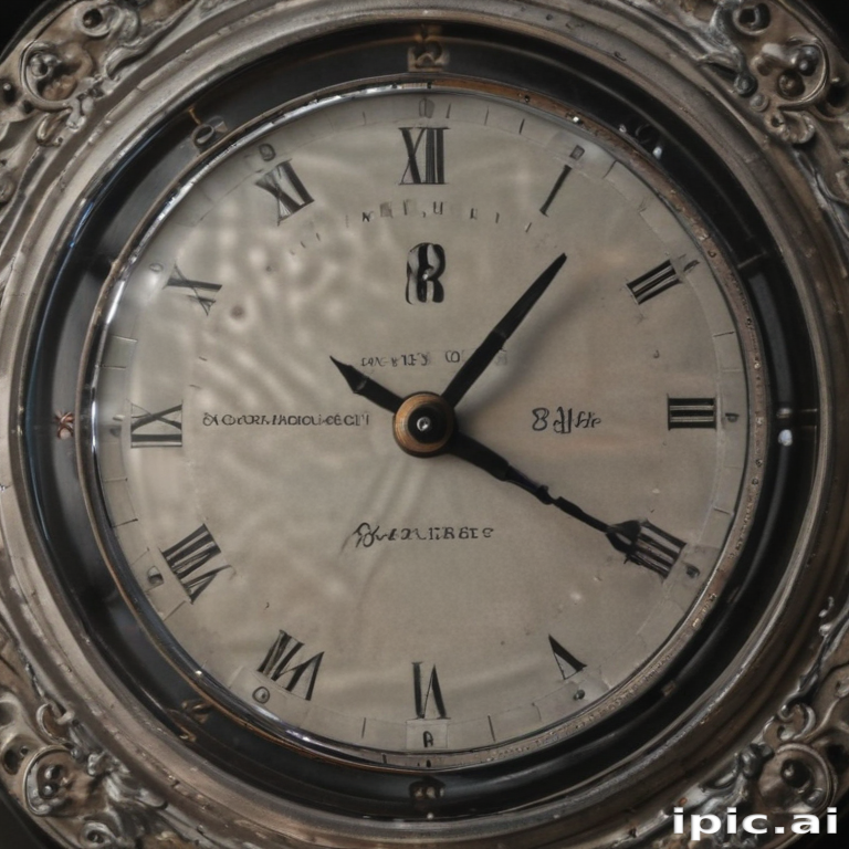 Antique Wall Clock with Elegant Design and Roman Numerals Displaying Time