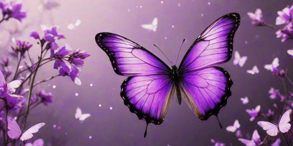 aesthetic purple butterfly