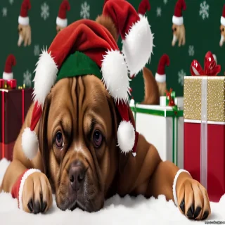 christmas dog wallpaper