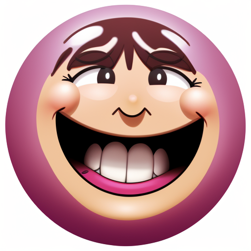 A Joyful Cartoon Character with a Big Smile and Cheerful Expression.