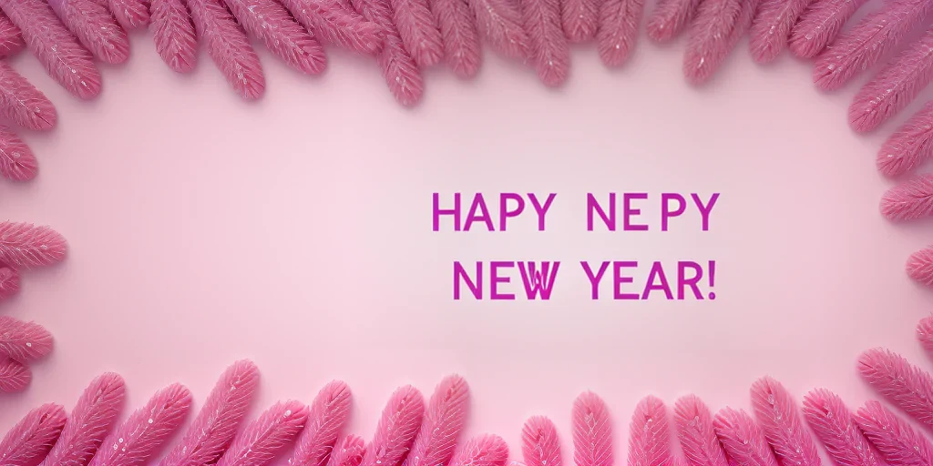 happy new year pink