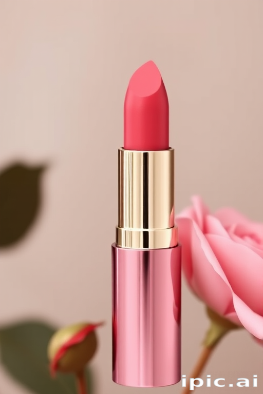 Elegant "Rose Petal" satin lipstick offers a timeless, soft pink hue with a subtle sheen, enhancing natural lip color for a sophisticated and feminine appearance