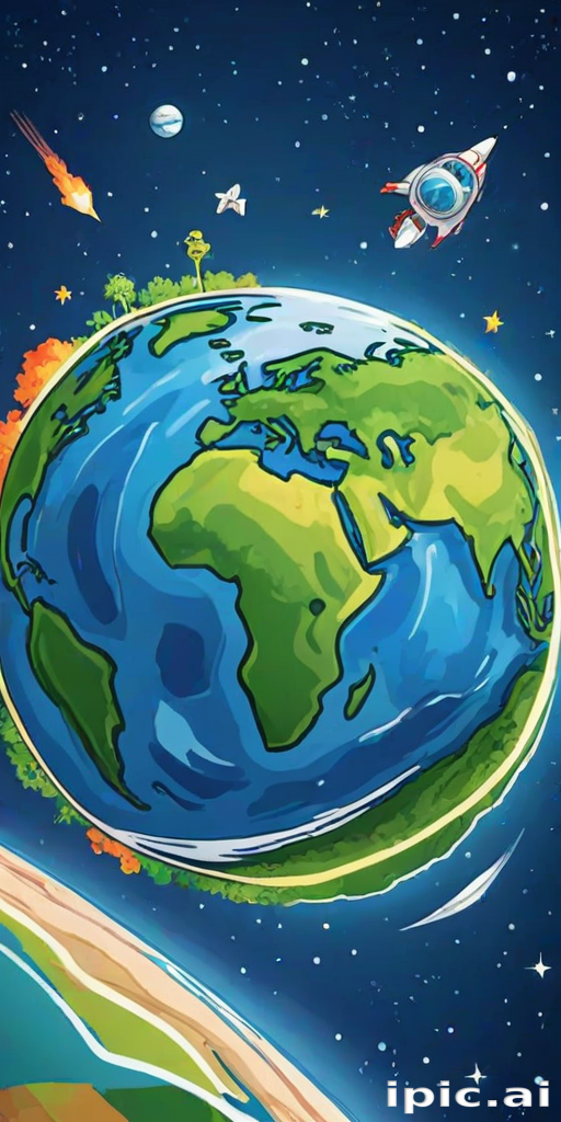 cartoon picture of the planet earth