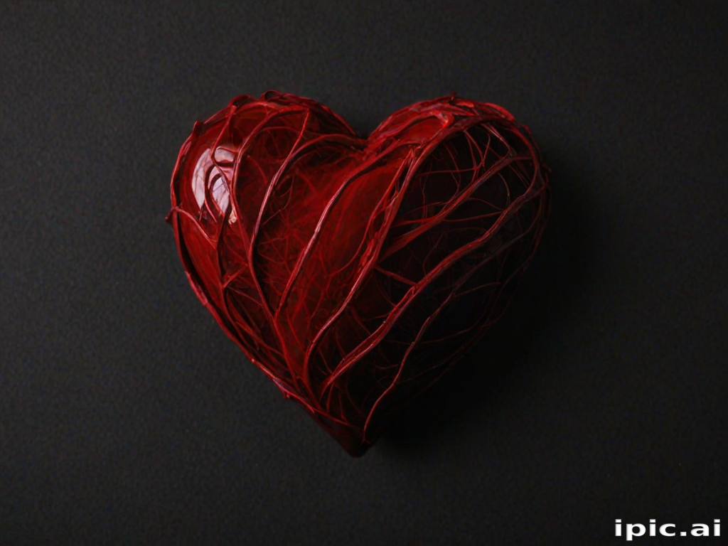 heart with black background