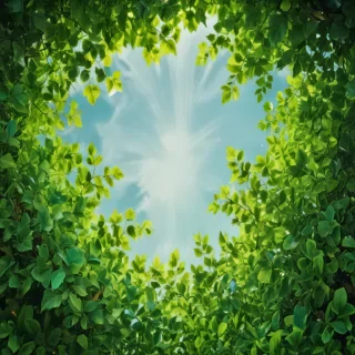 background with green leaves