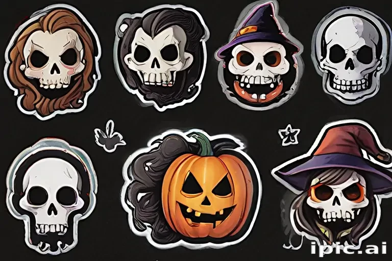 halloween stickers png