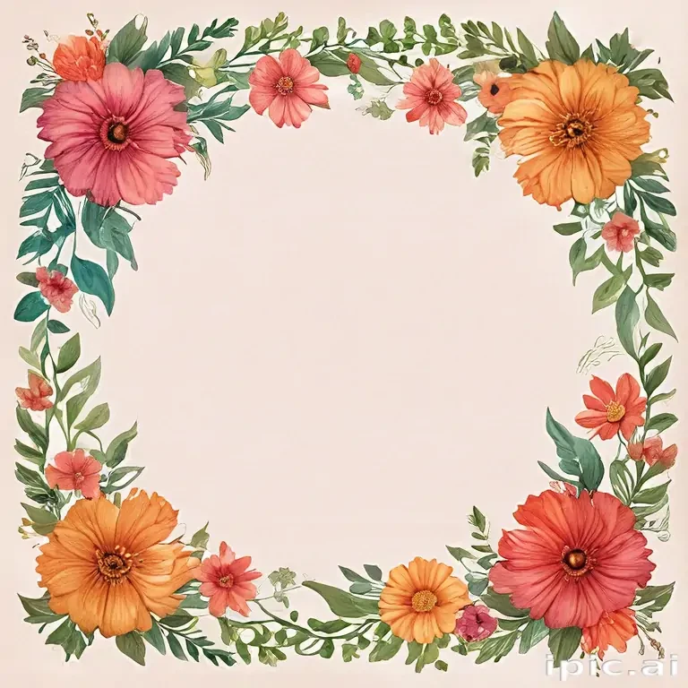 free flower border clipart
