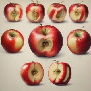 drawings of apples