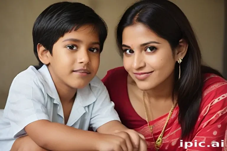 indian mom and son